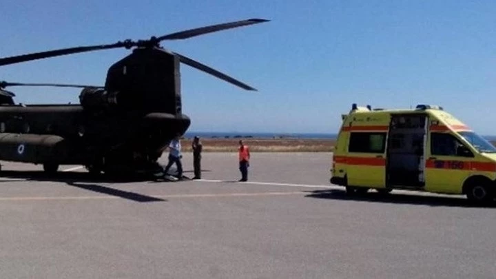 Αεροδιακομιδή 2χρονου κοριτσιού – Διασωληνωμένο στο ΠΑΓΝΗ μετά από τροχαίο στη Λέρο